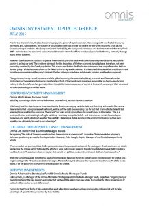 Investment Update - OMNIS - Greece - July 2015-1